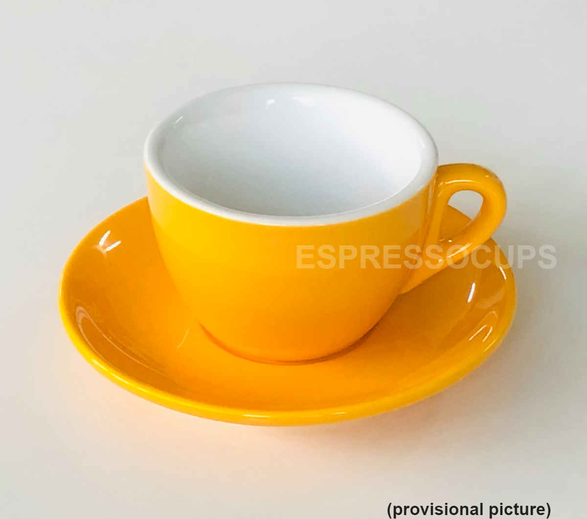 "ROSA" Cappuccino Cups 165ml - yellow
